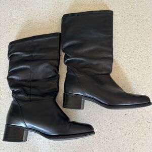 Vintage Black Leather Women's Canadian Boots by Details